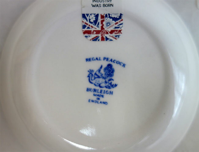 【3,980円(税込)以上お買上げで送料無料】【即納可!!】新入荷しました♪イギリス製 Burleigh バーレイ社 Blue Regal Peacock ブルーリーガルピーコック フルーツプレート 小皿 お皿 洋食器 英国食器 テーブルウエア ピーコック 孔雀 クジャク おしゃれ