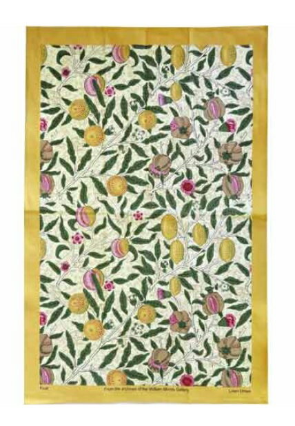 人気商品!!再入荷しました♪イギリス製　ウィリアムモリス　ティータオル　フルーツWilliam Morris　Fruits　キッチン用品　英国雑貨 　テーブルウェア　タペストリー