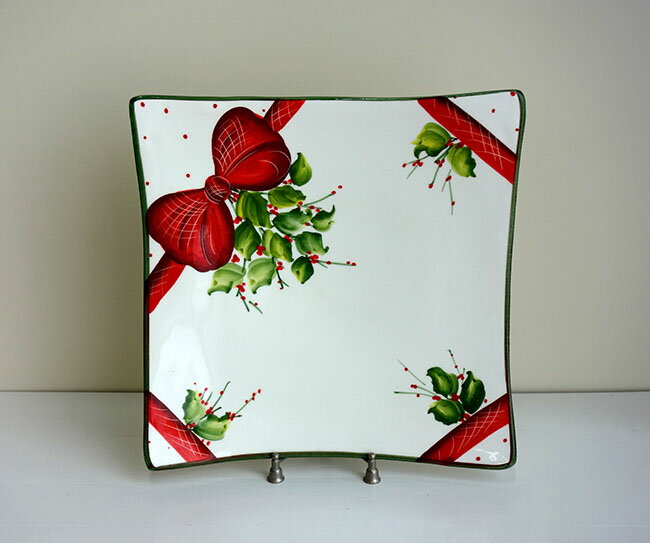 【送料無料】【即納可!!】新入荷しました♪イタリア製 バッサーノ陶器 スクエアディッシュプレート 皿