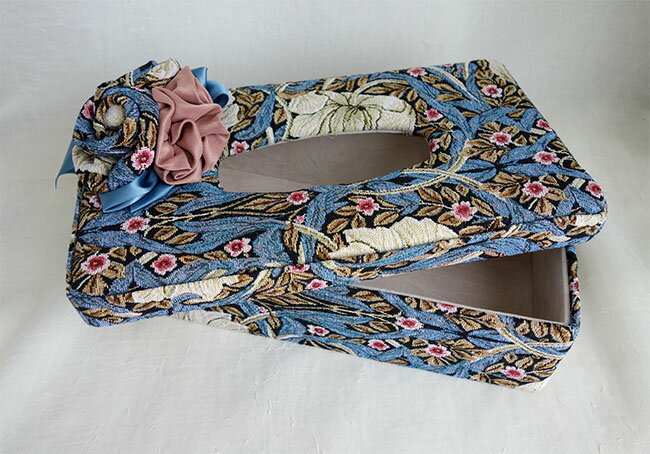 【3,980円(税込)以上お買上げで送料無料】【即納可!!】再入荷しました♪ウィリアムモリス ヴィクトリアフラワー ティッシュBOXケース ティッシュカバー ティッシュケース ファブリック おしゃれ [2]