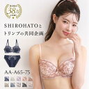  ブラジャー ショーツ セット キューティハート＆リボン通し AA A SHIROHATOとトリンプの共同企画 下着 レディース ブラ＆ショーツ ブラ ブラセット ブラショーツ 上下セット セットアップ 全7色 AA70M-A75M ev_sp