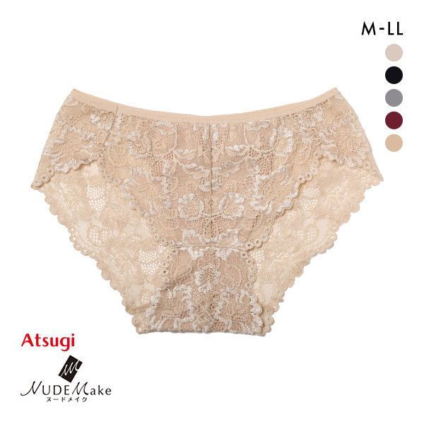  アツギ ATSUGI ヌードメイク NUDE Make ストレッチ 総レース ショーツ レディース  全5色 M-LL