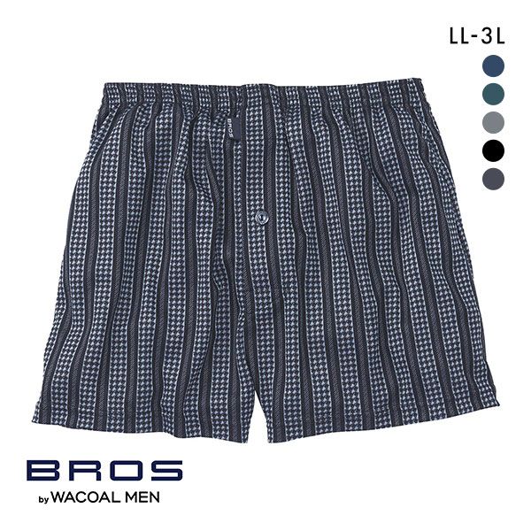 15％OFF【メール便 12 】 ブロス バイ ワコールメン BROS by WACOAL MEN トランクス ニット NATURAL ORIGIN TRUNKS LL ジャストウエスト 前開き メンズ 全4色 LL-3L