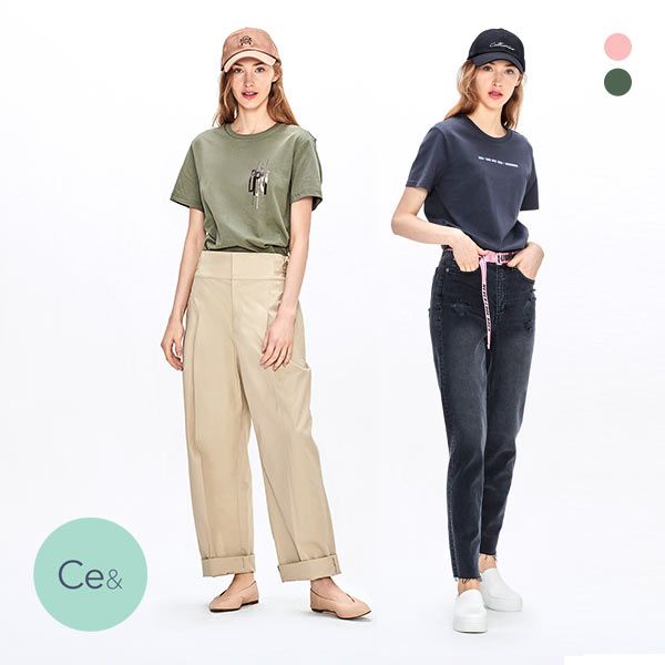 70％OFF シーイーアンド Ce& BEAT WAVE Tシャツ 半袖 2枚セット レディース [