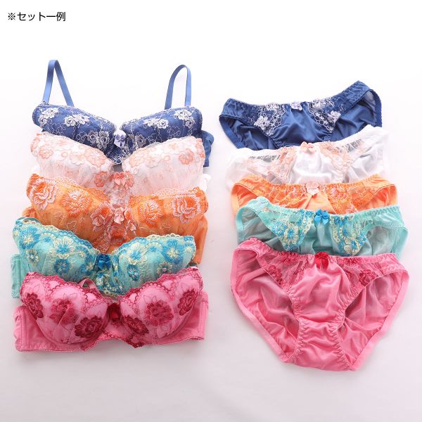 【10%OFF・お買い物マラソン】ブラジャー ショーツ 5点セット 福袋 おまかせ レース ABCDEFカップ グラマーサイズ [ 下着 レディース ブラ＆ショーツ ブラ ブラセット ブラショーツ 上下セット 大きいサイズ アンダー80 ] A70-M-F75-L ev_sp 3