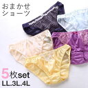 【メール便(30)】 ショーツ スタンダード 5枚セット 福袋 大きいサイズ LL 3L 4L おまかせ レディース まとめ買い LL-4L