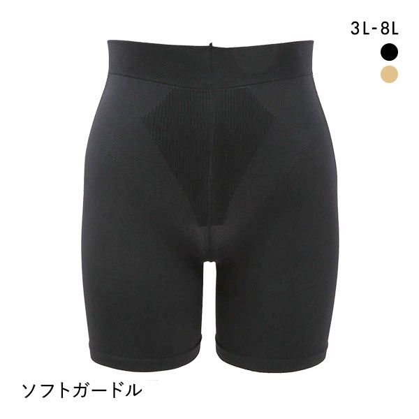 【最大100%ポイントバック・5/15限定】【メール便 15 】 フリーフィット Free Fit ガードル ショート ゆったりソフトガードル 3分丈 3L-8L 大きいサイズ 日本製 レディース 全2色 3L-4L-7L-8L