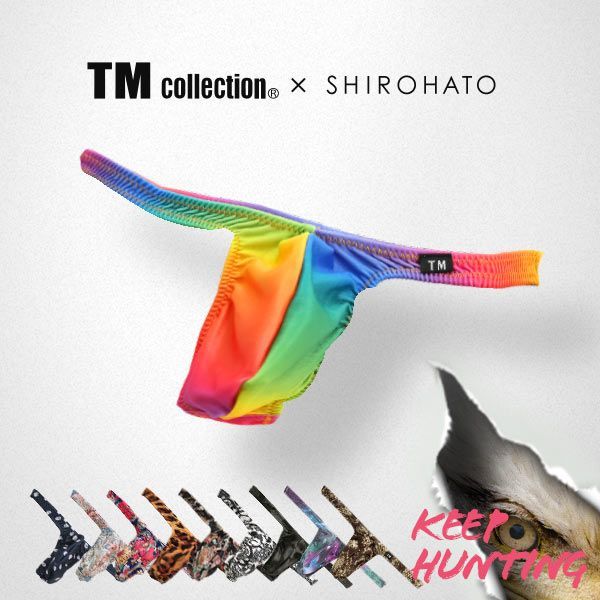 【メール便(3)】 ティーエム コレクション TM collection × SHIROHATO コラボ YKS Variety of patterns Tバック ビキニ ブリーフ メンズ セクシーランジェリー メンズセクシー下着 セクシーショーツ 男性用 極小 エロ ローライズ 全10色 M-LL