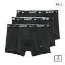 ナイキ NIKE ボクサーパンツ 3枚組 メンズ EVERYDAY COTTON STRETCH TRUNK 3PACK アンダーウェア UB1 XS(日本XS)-L(日本L-LL)