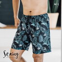 【最大100%ポイントバック・5/10限定】54％OFF【メール便(10)】 シーング Seaing BOTANICAL SHORTS 水着 トランクス ボードショーツ メンズ スイムウェア ハーフパンツ サーフパンツ M L M-L