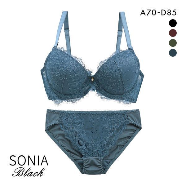 ソニアブラック SONIA BLACK アイラッシュレース ブラジャー ショーツ セット ABCD レディース 全4色 A70-M-D85-LL