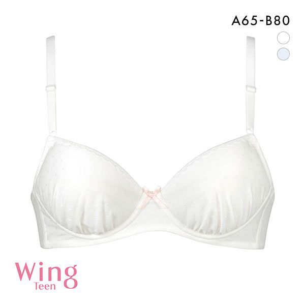 15％OFF ワコール Wacoal ウイング Wing teen ジュニア STEP3 3/4カップブラジャー AB 女の子 単品 全2色 A65-B80