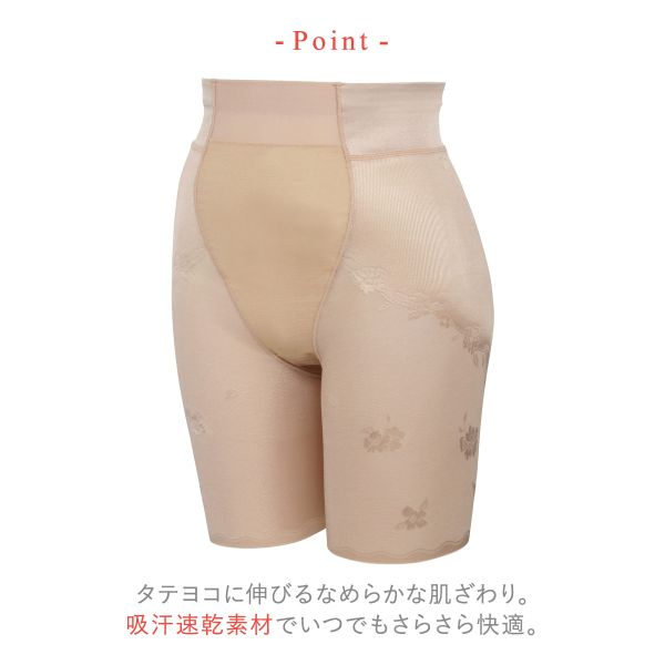 15％OFF【メール便(8)】 ワコール Wacoal ウイング Wing ハミデンヌ ロング丈ガードル おなかおさえ ヒップアップ レディース 全4色 58・S-76・L 補正下着 補整 shirohato-10193651 SHIROHATO(白鳩) サンプル画像3