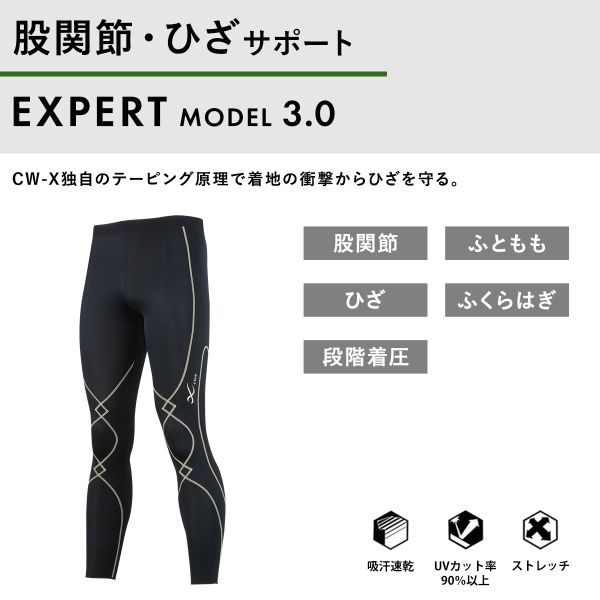 15％OFF【メール便(30)】 ワコール Wacoal シーダブリューエックス CW-X メンズ スポーツタイツ エキスパートモデル3.0 ロング HXO499 全3色 S-LB 3