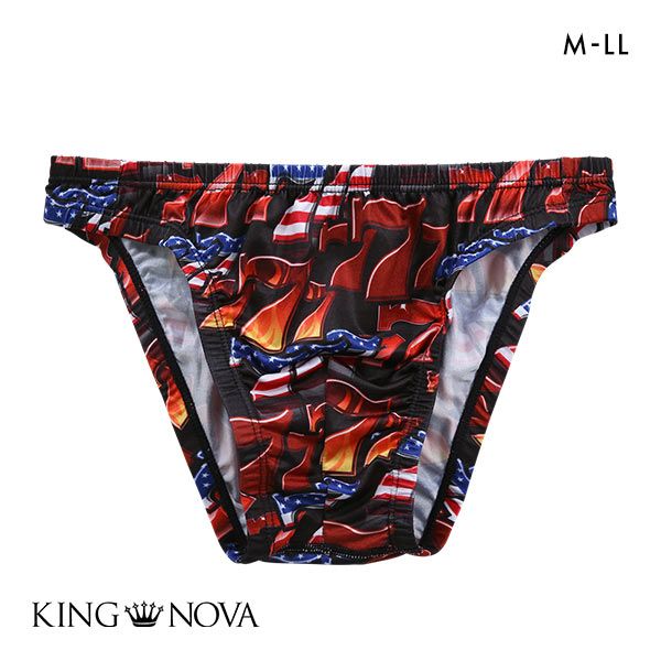 【メール便 15 】 キングノバ KING NOVA ビキニ パンツ メンズ 777柄 M-LL