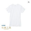 20%OFF メール便(18) グンゼ GUNZE 快適工房 半袖 丸首 Tシャツ メンズ インナー 綿100% 3L クルーネック 日本製 抗菌防臭 父の日 ...