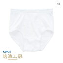 20%OFF グンゼ GUNZE 快適工房 天引 ブリーフ メンズ 前あき 3L 綿100% 抗菌防臭 日本製【メール便(20)】