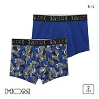 オム HOM brian #2 BOXER BRIEFS 2P ボクサーパンツ 2枚セット 前とじ メンズ S(日本M)-L(日本XL)