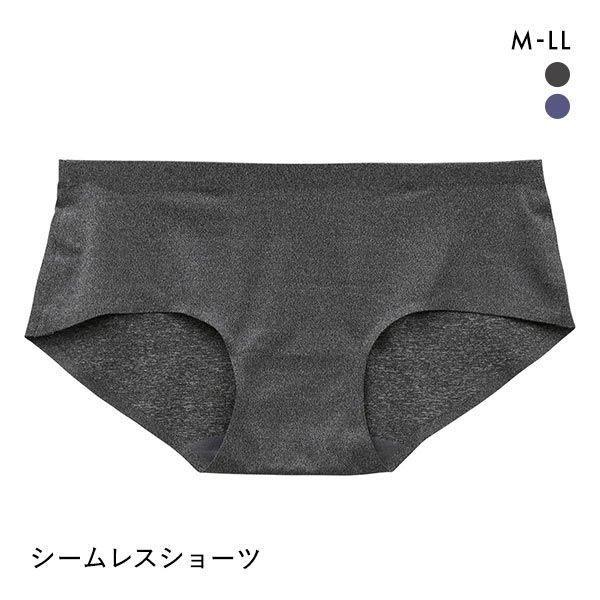  シームレス ショーツ ハイウエスト ヘム ヒップアップ ひびきにくい M L LL 単品 レディース 全2色 M-LL