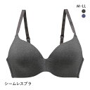 シームレス モールドブラジャー 3/4 カップブラジャー モールド ノンワイヤー ワイヤレス M L LL レディース 全2色 M-LL