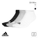 10％OFF アディダス adidas ショート丈 ソックス 3足組 ユニセックス レディース メンズ 靴下 ローカット くるぶし丈 全3色 22-24cm-28-30cm