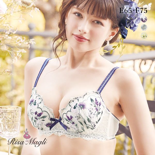 【最大100%ポイントバック・5/15限定】30％OFF リサマリ Risa Magli アンジュ 3/4カップ ブラジャー EF 谷間ブラ 単品 レディース 全3色 E65-F75