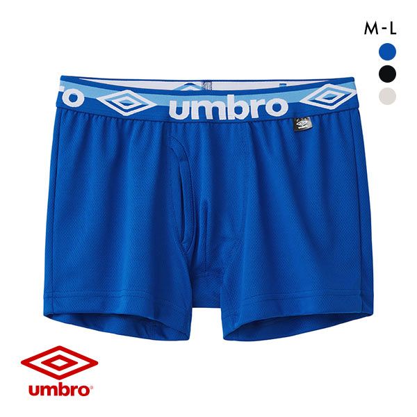 ボクサーパンツ メンズ（1000円程度） 【メール便(25)】 アンブロ UMBRO ボクサーパンツ メンズ ソリッド メッシュ 前あき 吸汗速乾 全3色 M-L