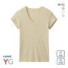 ｸﾞﾝｾﾞ GUNZE ﾜｲｼﾞｰ YG ﾈｸｽﾄﾗ NextRA+ COOL 汗取り付き Vﾈｯｸ Tｼｬﾂ ﾒﾝｽﾞ 半袖 綿100% 天然冷感 消臭