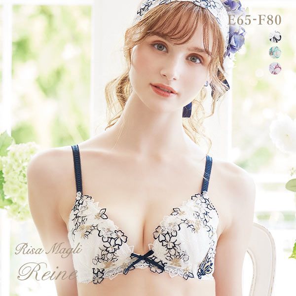 50％OFF リサマリ Risa Magli レーヌ Reine ナタリア 3/4カップ ブラジャー EF 谷間ブラ 単品 レディース 全3色 E65-F80