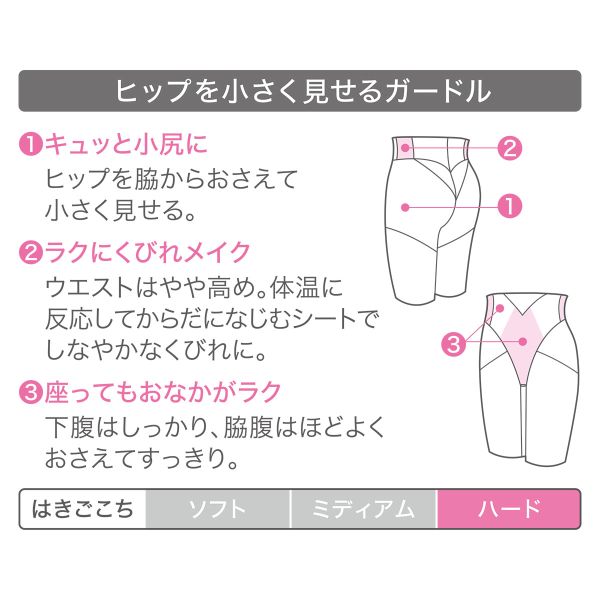 【20%OFF・7/13 09:59まで】 ワコール Wacoal エバーシック EverChic ヒップを小さく見せるガードル GRC639 ガードル ロング 補正下着 ジャストウエスト くびれ レディース 全2色 58・S-76・L 補整 【メール便(20)】 ev_sp_20 shirohato-10202563 SHIROHATO(白鳩) サンプル画像2