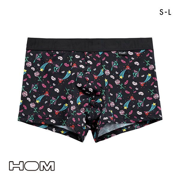 オム HOM AMOUR BOXER BRIEFS ボクサーパンツ メンズ 前とじ アンダーウェア ストリートアート S(日本M)-L(日本LL)