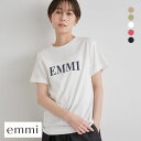20%OFF エミ emmi【emmi atelier】emmiロゴ 和紙 Tシャツ 綿混 レディース 全5色 【メール便(20)】