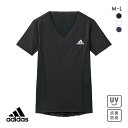 楽天SHIROHATO（白鳩）20％OFF アディダス adidas Vネック Tシャツ インナー メンズ 半袖 ベースレイヤー スポーツ 全3色 M-L