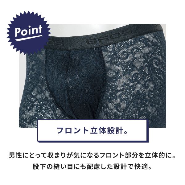 20％OFF【メール便(10)】 ブロス バイ ワコールメン BROS by WACOAL MEN レースボクサー ボクサーパンツ GT3340 SML メンズ 前とじ ノーマル丈 全10色 S-L 男性用 下着 (3)
