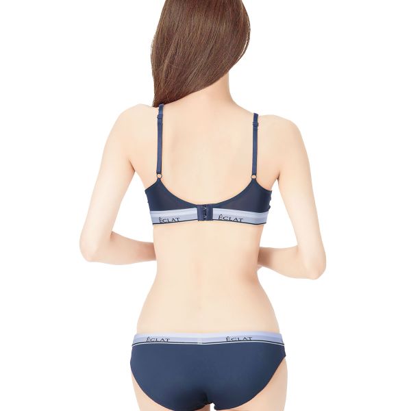 エクラ ECLAT ノンワイヤー ブラジャー ショーツペアセット スポブラ レディース ...