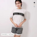 【ポイント5倍・6/5 20:00~23:59まで】30%OFF スナイデルホーム SNIDEL HOME ロゴジャカードギンガムセットアップ パジャマ ルームウェア レディース 全3色 母の日
