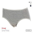  アツギ ATSUGI シーフリー Shefree サニタリーショーツ ボーダー柄 軽い日 生理用 内側ポケット付 綿混 レディース 全2色 M-L