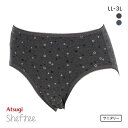 【メール便(15)】 アツギ ATSUGI シーフリー Shefree サニタリーショーツ 星柄 特に多い日 生理用 LL 3L 大きいサイズ 綿混 ロング防水シート レディース 全2色 LL-3L