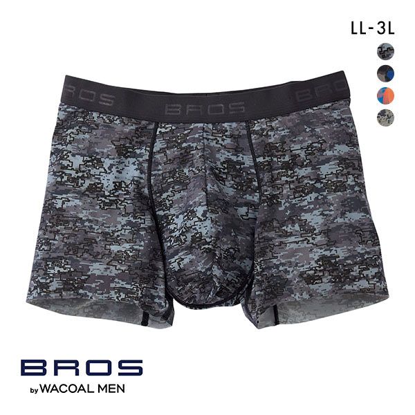 ブロス パンツ メンズ 15％OFF【メール便(10)】 ブロス バイ ワコールメン BROS by WACOAL MEN 動きにフィット！キモチイイパンツ ボクサーパンツ LL 3L 前閉じ 吸汗速乾 GT3371 メンズ 全4色 LL-3L