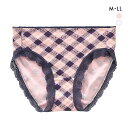 【メール便(4)】 綿100% ショーツ スタンダード M L LL チェック柄 大きいサイズ 単品 コットン100 まとめ買い プチプラ レディース 全2色 ...