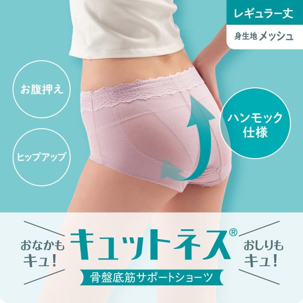 【メール便(5)】 アツギ ATSUGI キュットネス 骨盤底筋サポートショーツ 薄手 メッシュ スタンダード 単品 レディース 全2色 M-L 補正下着 補整 shirohato-10205225 SHIROHATO(白鳩) サンプル画像2