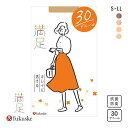 10%OFF【メール便(10)】 福助 Fukuske ストッキング パンスト 30デニール シアータイツ 日本製 レディース 全4色 S-M-L-LL
