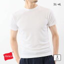 10%OFF ヘインズ Hanes 3P クルーネック Tシャツ 3枚組 メンズ ビッグサイズ インナー パックT HM1EY701 3L-4L