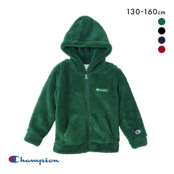 25％OFF チャンピオン Champion ジュニア キッズ シェルパフリース ジップアップ フードジャケット 女の子 男の子 もこもこ 全4色 130-160