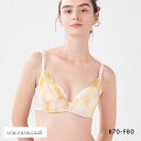 ウンナナクール une nana cool 脇高で背中スムージングブラジャー さあ、わたし レース MADE WITH LIBERTY FABRIC 3/4カップブラジャー 単品 レディース 全2色 B70-F80