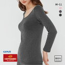 20%OFF グンゼ GUNZE ホットマジック HOTMAGIC 寒さ知らず 襟ぐり広め 8分袖インナー レディース 裏起毛 厚手 日本製 全3色 M-LL