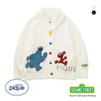 ジェラートピケ gelato pique 【SESAME STREET】【UNISEX】ジャガードショールカーディガン ジェラピケ ルームウェア パジャマ 全2色 S-M-XL