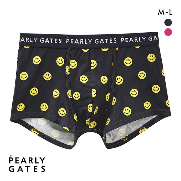 パーリーゲイツ PEARLY GATES PGニコ柄 ボクサーパンツ メンズ 前とじ アンダーウェア 全2色 M-L