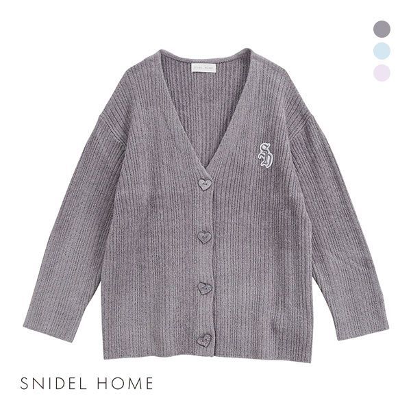 スナイデルホーム SNIDEL HOME 【MilkySmooth】エンブレムニットカーディガン パジャマ ルームウェア レディース 全3色