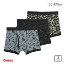 ガロー Garau ボクサーパンツ キッズ ジュニア 男の子 3枚セット 前開き 130 140 150 160 170 メンズ 130-170